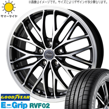 クロスオーバー J50 NJ50 225/55R18 グッドイヤー RVF02 クロノス CH-113 18インチ 8.0J +45 5H114.3P サマータイヤ ホイール 4本SET_画像1