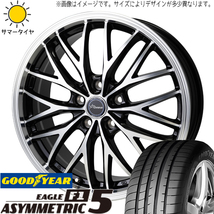 プリウスα セドリック 225/35R19 GY アシンメトリック5 クロノス CH-113 19インチ 8.0J +35 5H114.3P サマータイヤ ホイール 4本SET_画像1