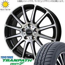 プリウス 185/65R15 トーヨータイヤ トランパス MP7 ヴァレット グリッター 15インチ 6.0J +43 5H100P サマータイヤ ホイール 4本SET_画像1