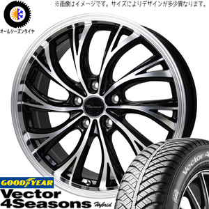 軽自動車用 165/50R15 グッドイヤー ベクター HB プレシャス HS-2 15インチ 5.5J +42 4H100P オールシーズンタイヤ ホイール 4本SET