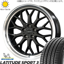 NX ハリアー 245/45R20 ラティチュードスポーツ3 ヴェネルディ ルガーノ 20インチ 8.5J +35 5H114.3P サマータイヤ ホイール 4本SET_画像1