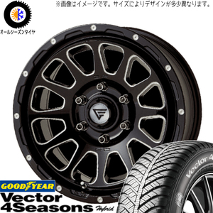 パジェロミニ キックス 195/65R16 GY ベクター HB デルタフォース 16インチ 7.0J +38 5H114.3P オールシーズンタイヤ ホイール 4本SET