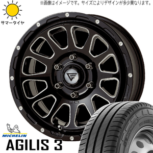 デリカ エクストレイル CX 225/75R16 ミシュラン アジリス3 デルタフォース 16インチ 7.0J +35 5H114.3P サマータイヤ ホイール 4本SET