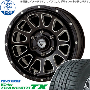 ハイエース 215/70R16 トーヨータイヤ トランパス TX デルタフォース 16インチ 7.0J +38 6H139.7P スタッドレスタイヤ ホイール 4本SET