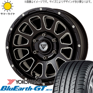 ジューク YF15 215/55R17 ヨコハマタイヤ ブルーアースGT AE51 デルタフォース 17インチ 8.0J +35 5H114.3P サマータイヤ ホイール 4本SET