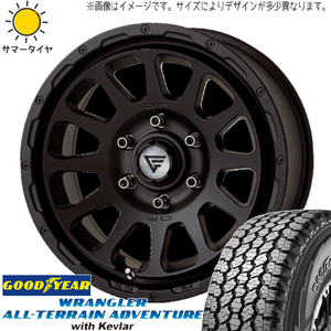 スズキ ジムニーシエラ 225/70R16 GY ラングラー Kevlar デルタフォース 16インチ 6.0J -5 5H139.7P サマータイヤ ホイール 4本SET