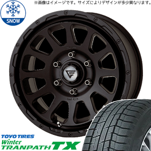 ハイエース 215/65R16 トーヨータイヤ トランパス TX デルタフォース 16インチ 7.0J +38 6H139.7P スタッドレスタイヤ ホイール 4本SET