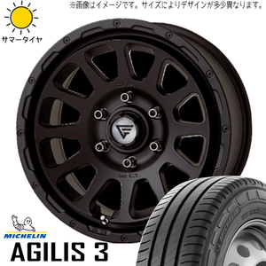 デリカ エクストレイル CX 225/75R16 ミシュラン アジリス3 デルタフォース 16インチ 7.0J +35 5H114.3P サマータイヤ ホイール 4本SET