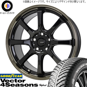 タント NBOX サクラ 155/65R14 グッドイヤー ベクター HB Gスピード P08 14インチ 4.5J +45 4H100P オールシーズンタイヤ ホイール 4本SET