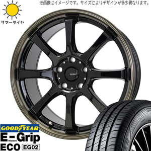 ホンダ フリード GB5~8 195/55R16 グッドイヤー EG02 Gスピード P08 16インチ 6.5J +50 5H114.3P サマータイヤ ホイール 4本SET