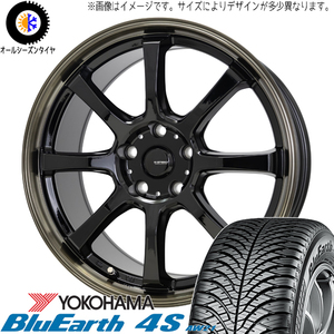 プリウスα 215/50R17 ヨコハマタイヤ 4S AW21 Gスピード P08 17インチ 7.0J +38 5H114.3P オールシーズンタイヤ ホイール 4本SET