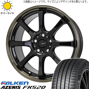 セレナ シビック 215/45R17 ファルケン FK520 Gスピード P08 17インチ 7.0J +48 5H114.3P サマータイヤ ホイール 4本SET