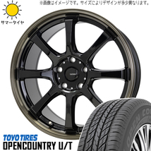 RAV4 CX CR-V 225/65R17 TOYO オープンカントリー U/T Gスピード P08 17インチ 7.0J +48 5H114.3P サマータイヤ ホイール 4本SET_画像1