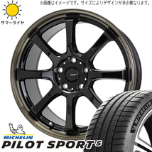 アルファード 225/50R18 ミシュラン パイロットスポーツ5 Gスピード P08 18インチ 7.0J +38 5H114.3P サマータイヤ ホイール 4本SET_画像1