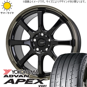 シルビア シビック 225/40R18 ヨコハマタイヤ アドバン V601 Gスピード P08 18インチ 7.0J +38 5H114.3P サマータイヤ ホイール 4本SET