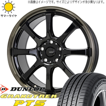 クロストレック ZR-V 225/55R18 ダンロップ グラントレック PT5 Gスピード P08 18インチ 7.0J +53 5H114.3P サマータイヤ ホイール 4本SET_画像1