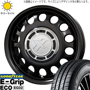 ソリオ デリカD:2 165/70R14 グッドイヤー EG02 クロスブラッド スティール 14インチ 4.5J +45 4H100P サマータイヤ ホイール 4本SET