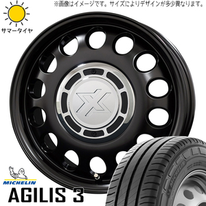 NV200 デリカD3 165/80R14 97/95N アジリス3 クロスブラッド スティール 14インチ 5.0J +42 4H114.3P サマータイヤ ホイール 4本SET