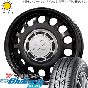 ソリオ デリカD:2 165/65R15 Y/H ブルーアース AE01 クロスブラッド スティール 15インチ 4.5J +45 4H100P サマータイヤ ホイール 4本SET