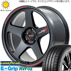 NBOX タント スペーシア 165/55R15 グッドイヤー RVF02 MID RMP TR50 15インチ 5.0J +45 4H100P サマータイヤ ホイール 4本SET