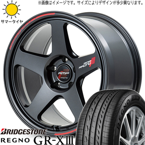 アクア 205/55R16 ブリヂストン REGNO GRX3 MID RMP TR50 16インチ 6.0J +45 4H100P サマータイヤ ホイール 4本SET