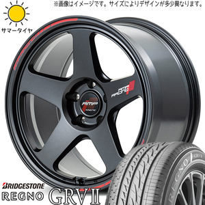 レガシィB4 225/45R18 ブリヂストン レグノ GRV2 MID RMP TR50 18インチ 7.5J +48 5H100P サマータイヤ ホイール 4本SET