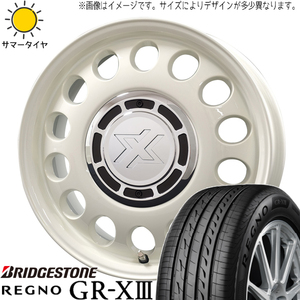 プリウス インプレッサ 195/65R15 BS REGNO GRX3 クロスブラッド スティール 15インチ 6.0J +43 5H100P サマータイヤ ホイール 4本SET