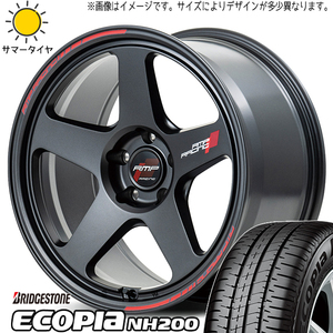 NBOX タント スペーシア 165/55R15 ブリヂストン エコピア NH200C MID RMP TR50 15インチ 5.0J +45 4H100P サマータイヤ ホイール 4本SET