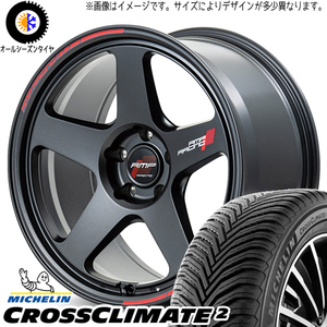 プリウスα 215/45R18 ミシュラン クロスクライメート MID RMP TR50 18インチ 8.0J +45 5H114.3P オールシーズンタイヤ ホイール 4本SET