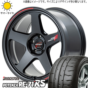 プリウスα 215/45R18 ブリヂストン ポテンザ RE71RS MID RMP TR50 18インチ 8.0J +45 5H114.3P サマータイヤ ホイール 4本SET