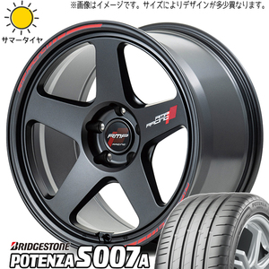 プリウスα 215/45R18 ブリヂストン ポテンザ S007A MID RMP TR50 18インチ 8.0J +45 5H114.3P サマータイヤ ホイール 4本SET