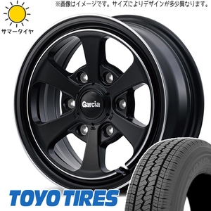 ハイエース 195/80R15 107/105 トーヨータイヤ V02E MID ガルシア ダラス6 15インチ 6.0J +33 6H139.7P サマータイヤ ホイール 4本SET