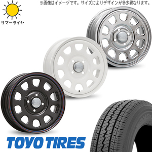 サクシード 155/80R14 6PR トーヨータイヤ V02E MLJ デイトナSS 14インチ 5.0J +42 4H100P サマータイヤ ホイール 4本SET