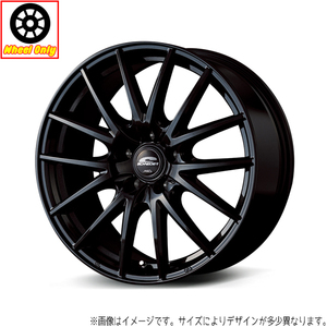 アルミホイール 4本 14インチ SQ27 メタリックブラック 14×4.5J +45 4H100P デリカミニ ekクロス