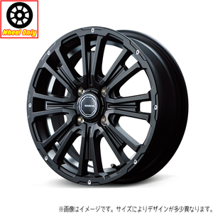 アルミホイール 1本 12インチ リボルバーKC セミグロスBK/アンダーカットP 12x4.0J +42 4H100P アトレー サンバー バモス 軽トラ