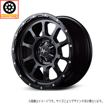 アルミホイール 1本 14インチ M10 パーシングKC セミグロスBK/マシニング 14x4.5J +45 4H100P ハスラー キャスト デリカミニ_画像1