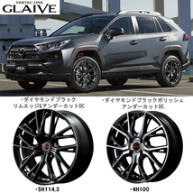 アルミホイール 1本 18インチ GLAIVE ダイヤモンドBKポリッシュ/UCDC 18x7.0J +55 5H114.3P レヴォーグ フォレスター_画像2