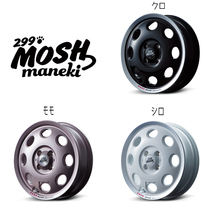 アルミホイール 4本 14インチ MOSH MANEKI KURO 14×4.5J +45 4H100P ムーヴキャンバス ミラココア_画像2