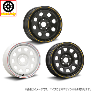 アルミホイール 4本 DAYTONA SS デイトナ Black/YEL 15インチ 6.0J 5H108