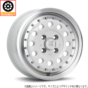 アルミホイール 4本 XTREME-J RUGGED エクストリームジェイ ラギッド WhitePolish 14インチ 5.0J 4H100