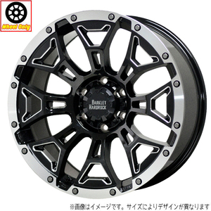 新品 ホイールのみ 1本 17インチ BARKLEY HARDROCK ELBERT ブラックサイドマシニング＆リムポリッシュ(BSM/P) 17x8.0J +20 6H139.7P