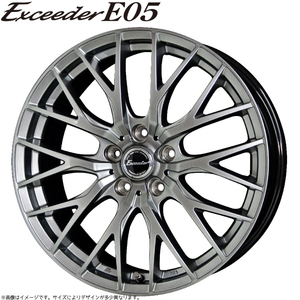 ホイールのみ 4本セット 15インチ Exceeder E05II 4.5×15 +45 4H100 DS ワゴンR アルト ミライース タント プレオ N BOX