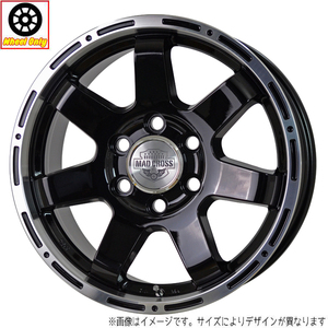 新品 ホイールのみ 1本 18インチ MAD CROSS MC-76 ブラック&リムポリッシュ（BK/リムP） 18x8.0J +52 6H139.7P