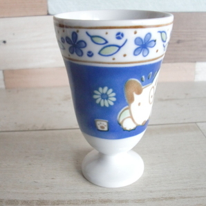 SANRIO◆サンリオ 可愛いミミックマイクのカップ/コップ3客セット 陶器製 フリーカップ ビアカップ 1998年 レトロ ブルテリア 犬 イヌ 雑貨の画像3