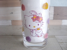 SANRIO◆Charmmy Kitty 可愛いチャーミーキティのグラス1客とデミカップ2客のセット 花柄 サンリオ ハローキティ2006年 2008年 レトロ_画像4