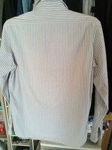 ユナイテッドアローズ Yシャツ ワイシャツ ドレスシャツ 長袖 ストライプ柄 S ホワイト メンズ_画像4