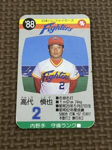 タカラ プロ野球カードゲーム 1988年 日本ハムファイターズ 高城慎也