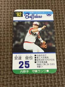 タカラ プロ野球カードゲーム 1992年 近鉄バファローズ 安達俊也