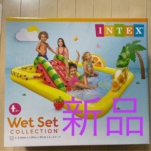 家庭用プール INTEX すべり台 噴水　ボール　ビニールプール 大型プール インテックス 滑り台 プール