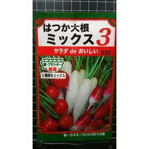 ３袋セット はつか 大根 ミックス3 20日 ラディッシュ 種 郵便は送料無料